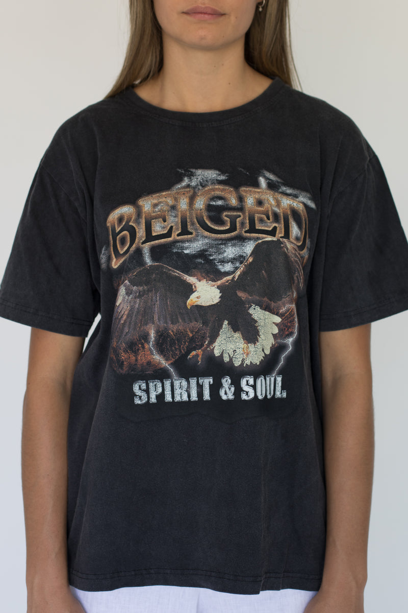 Born Dead Eagle Washed Black T-Shirt