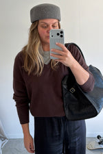 Cashmere V neck - Chocolate