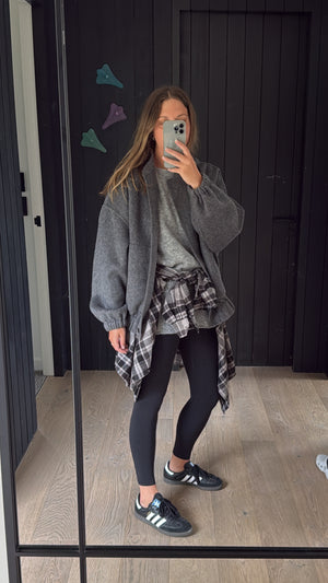 Wool bomber - Dark grey