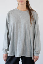 Vintage fit marle grey LS tee
