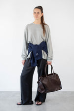 Vintage fit marle grey LS tee
