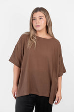 Oversized Tee - Brown
