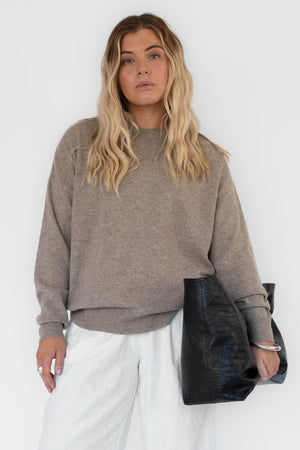 Cashmere Crewneck - Brown