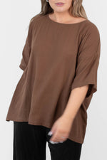 Oversized Tee - Brown