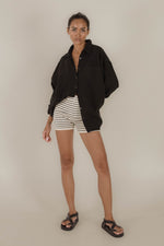 Knit Shorts - Black Stripe