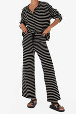 Thea Knit Pants - Fawn Stripe