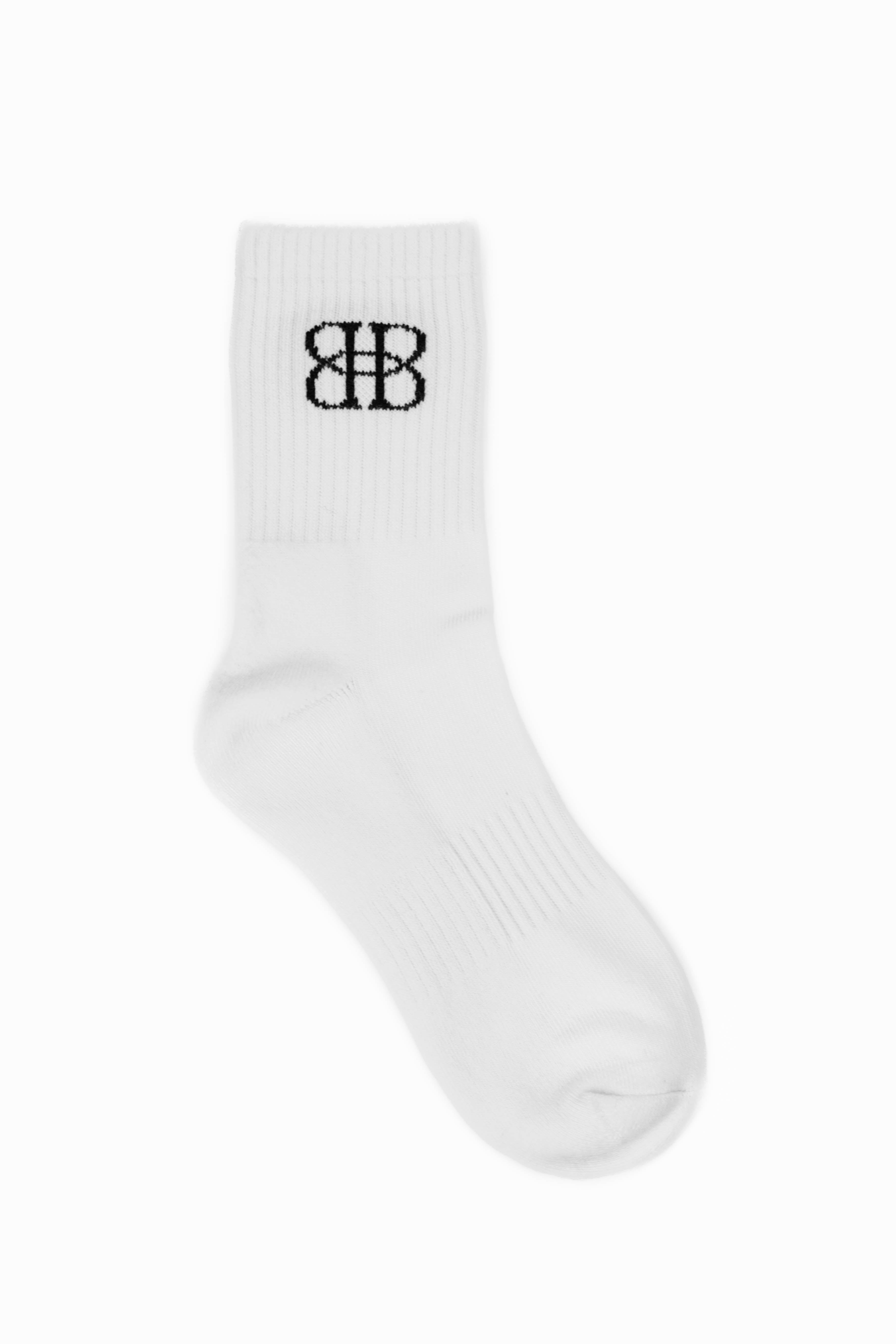 Logo quarter crew socks