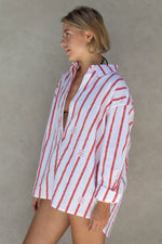 Preorder Everyday shirt - red stripe