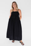 Tiered dress - textured black