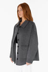 Wool shacket - Dark grey