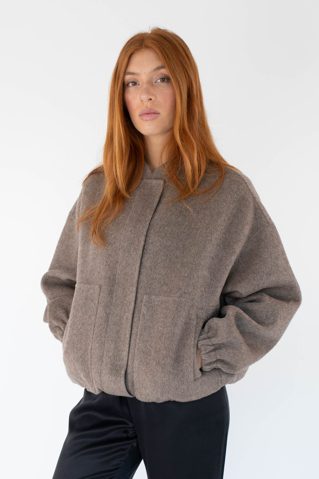 Wool bomber - Brown