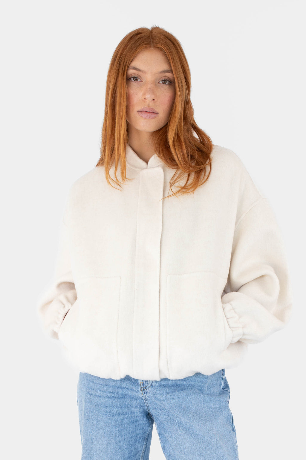 Wool bomber - Cream
