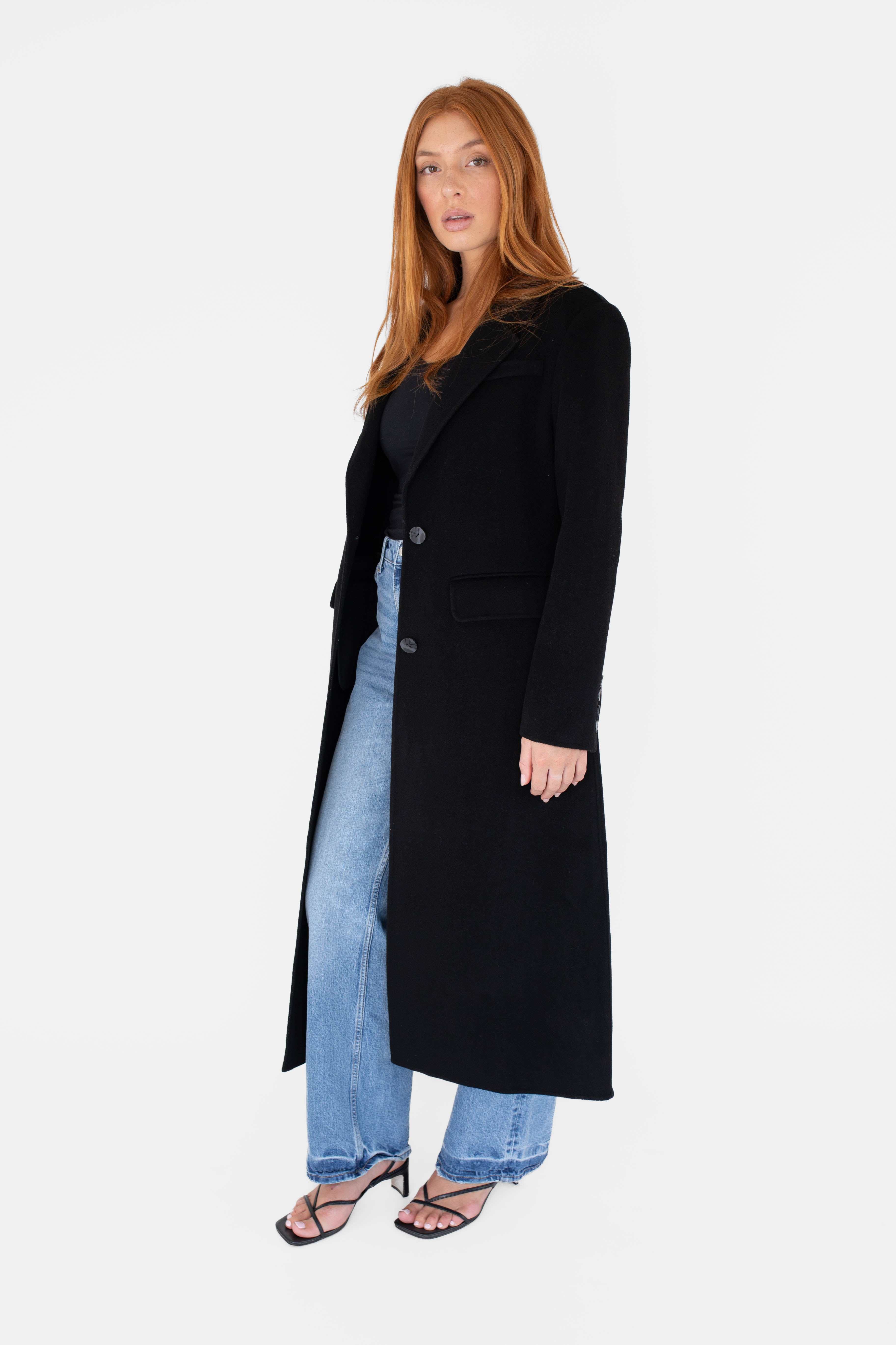 Wool blazer coat - Black