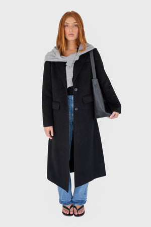Wool blazer coat - Black