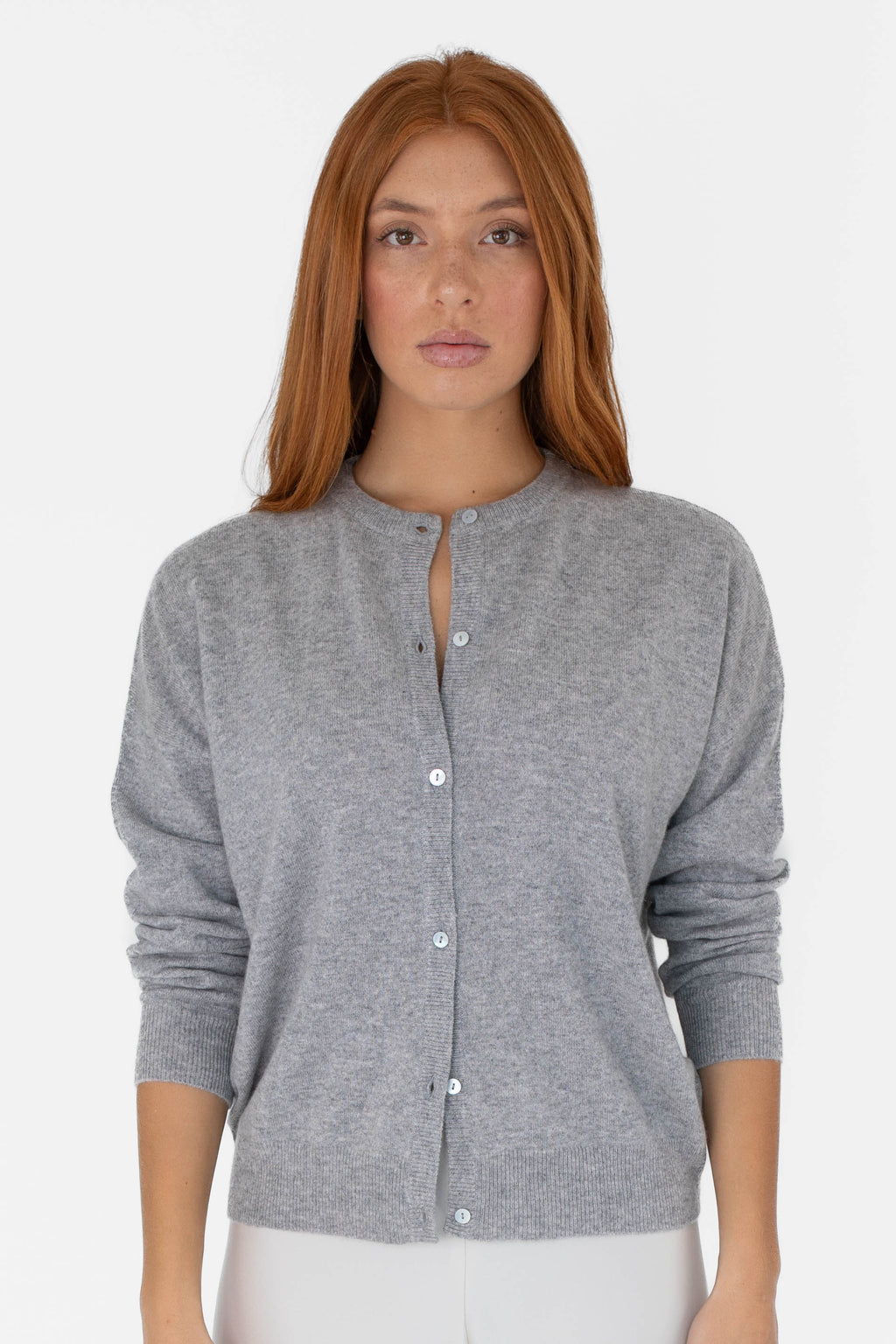 Cashmere Cardigan - Marle Grey