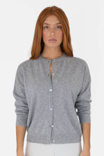 Cashmere Cardigan - Marle Grey