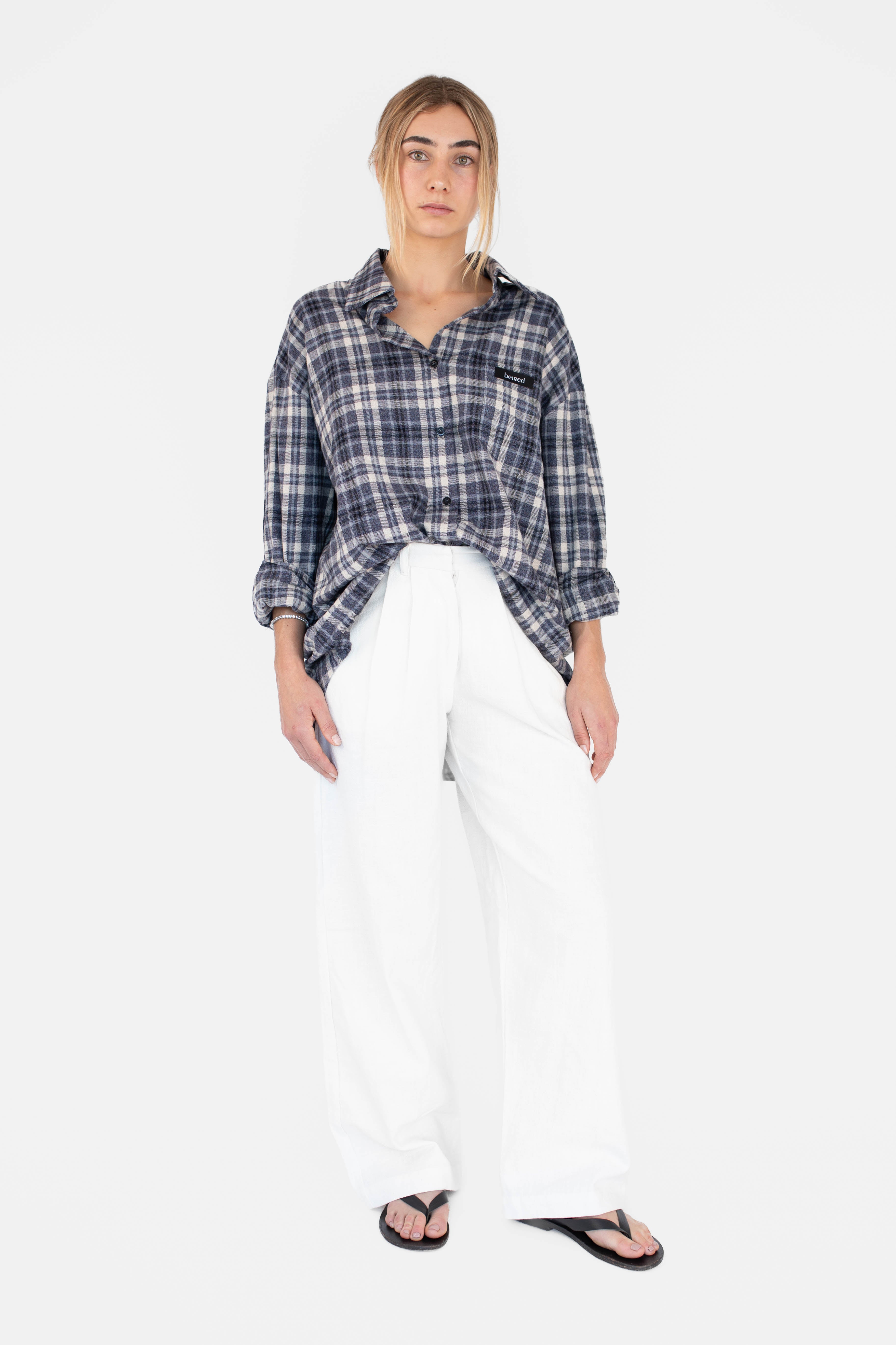Blue flannel shirt