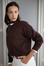 Cashmere Crewneck - Chocolate
