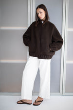 Wool bomber - Chocolate