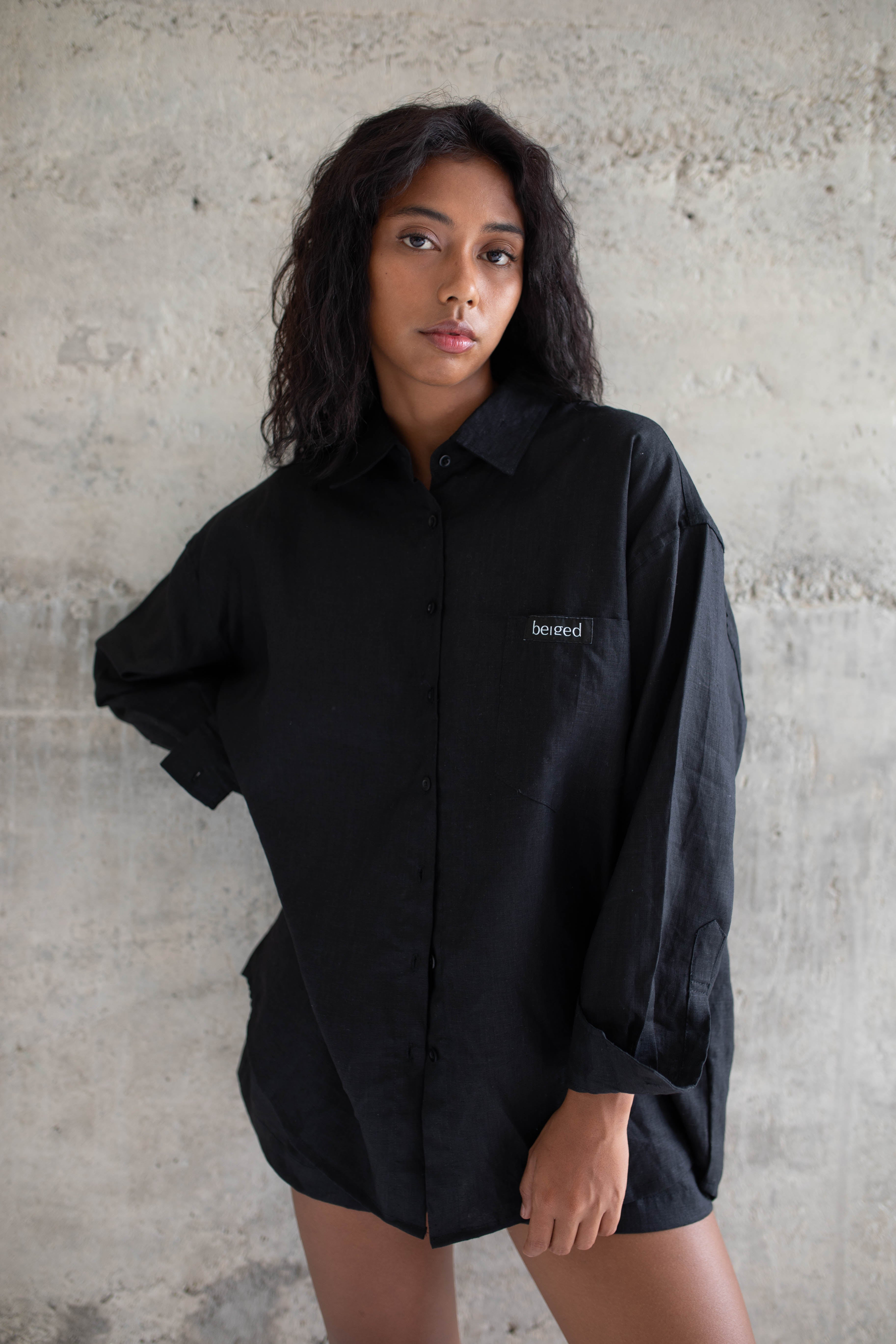 Everyday shirt - black linen