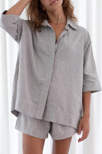 Khaki houndstooth shorts