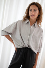 Everyday shirt - khaki houndstooth