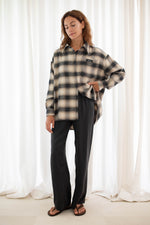 Tan flannel shirt