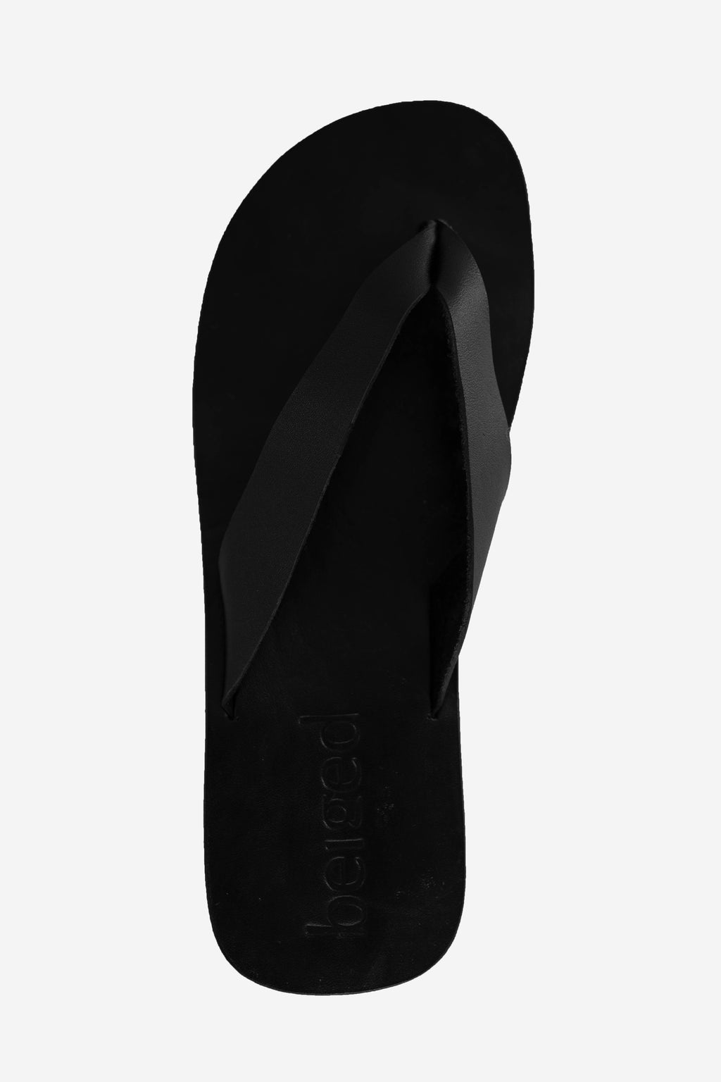 Leather flip flops - black
