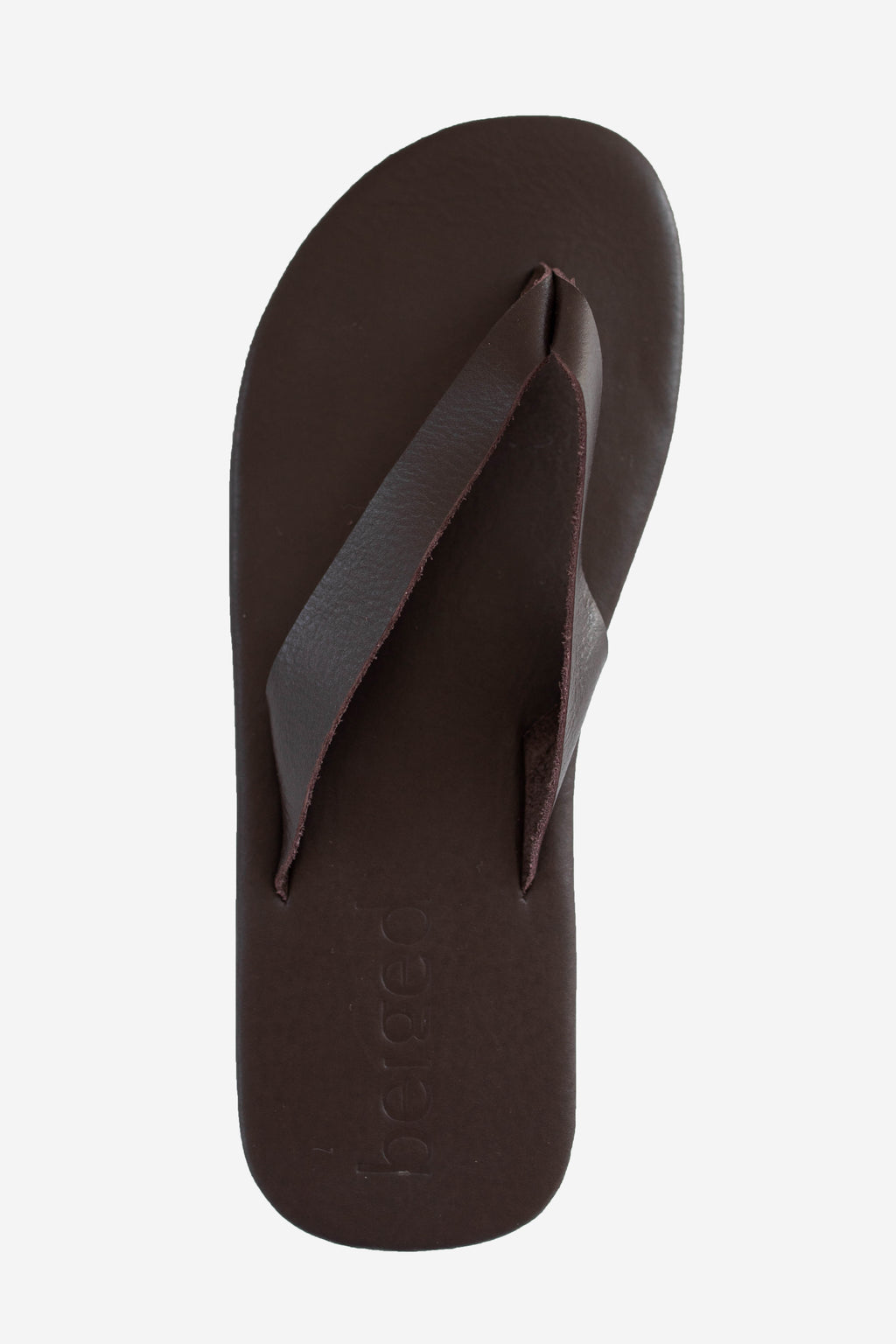 Leather flip flops - chocolate