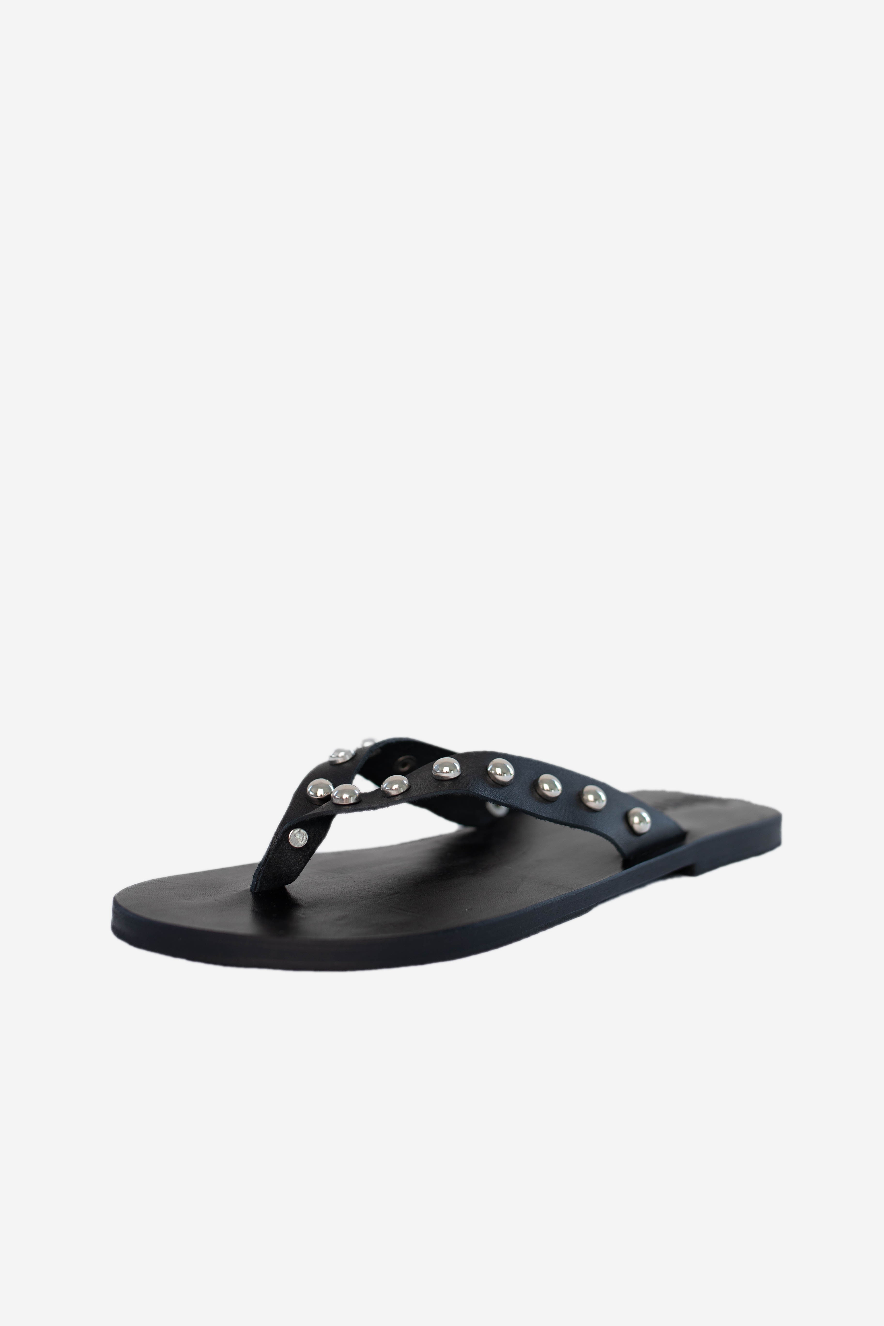 Preorder Studded leather flip flops