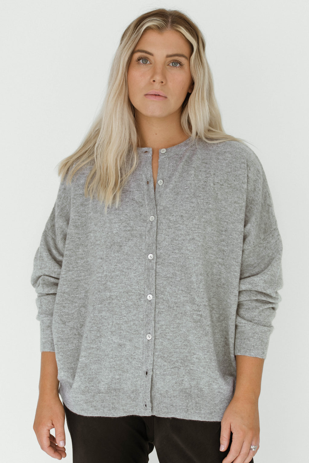 Preorder Oversized Cashmere Cardigan - Marle Grey