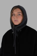 Cashmere hood - Dark grey