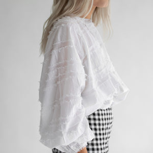 Cisco shirt - Frayed stripe white