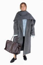 Wool scarf - dark grey