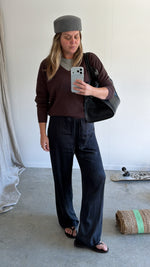 Cashmere V neck - Chocolate