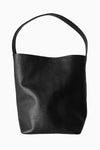 Black bucket bag