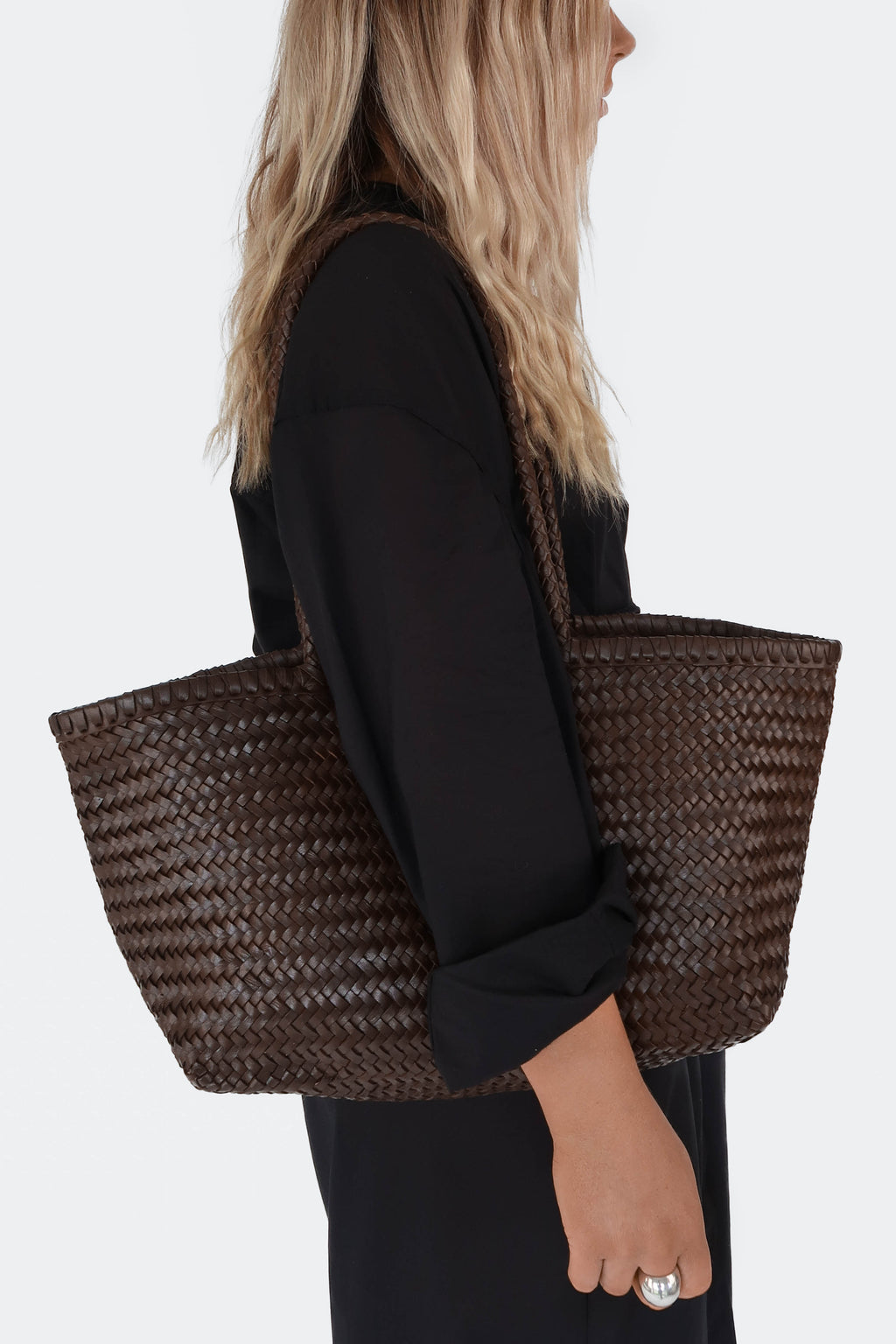 Large woven brown bag