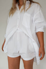 Poplin white shorts