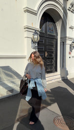 Vintage fit marle grey LS tee