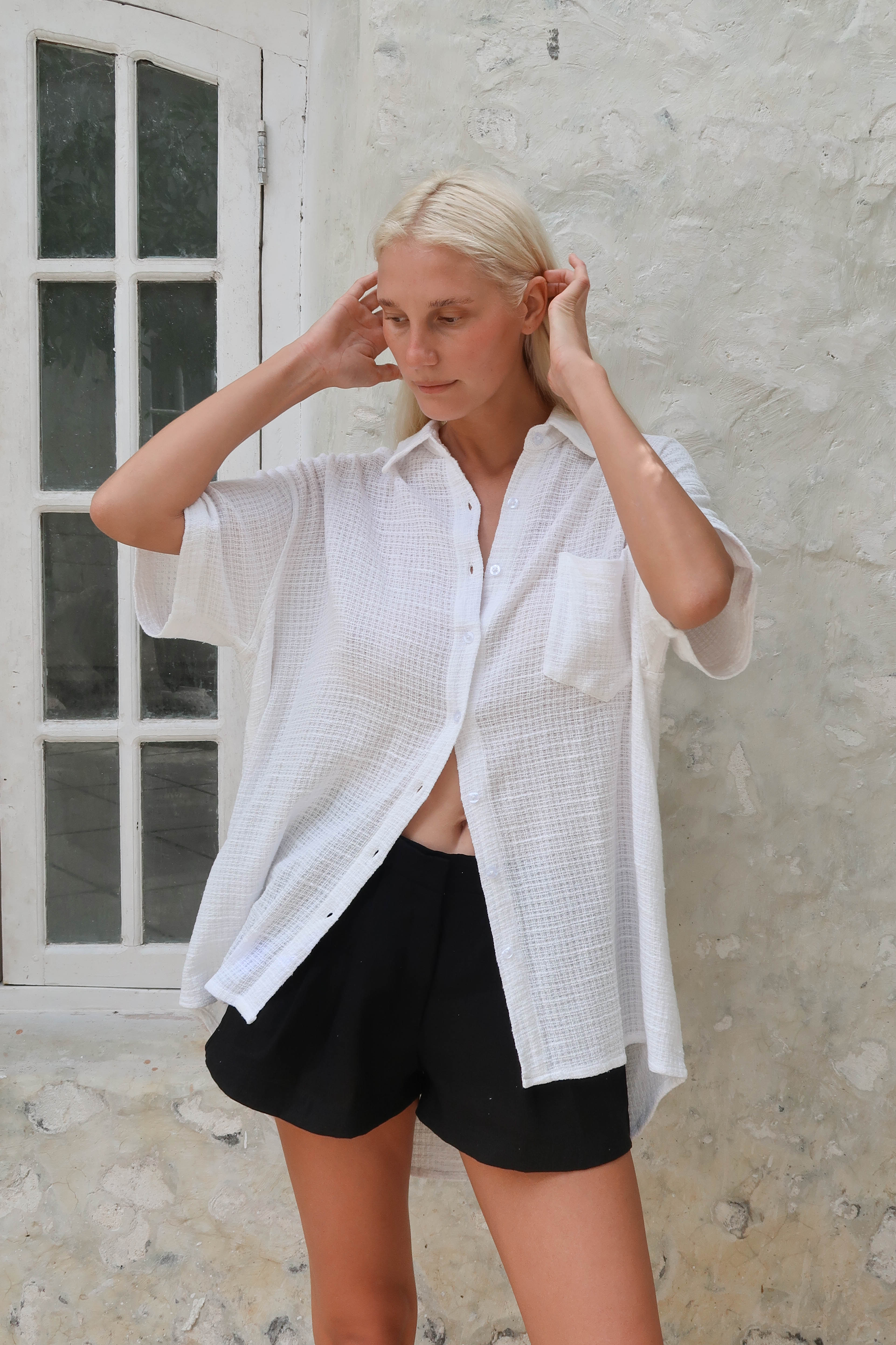 Preorder Cheesecloth shirt - white