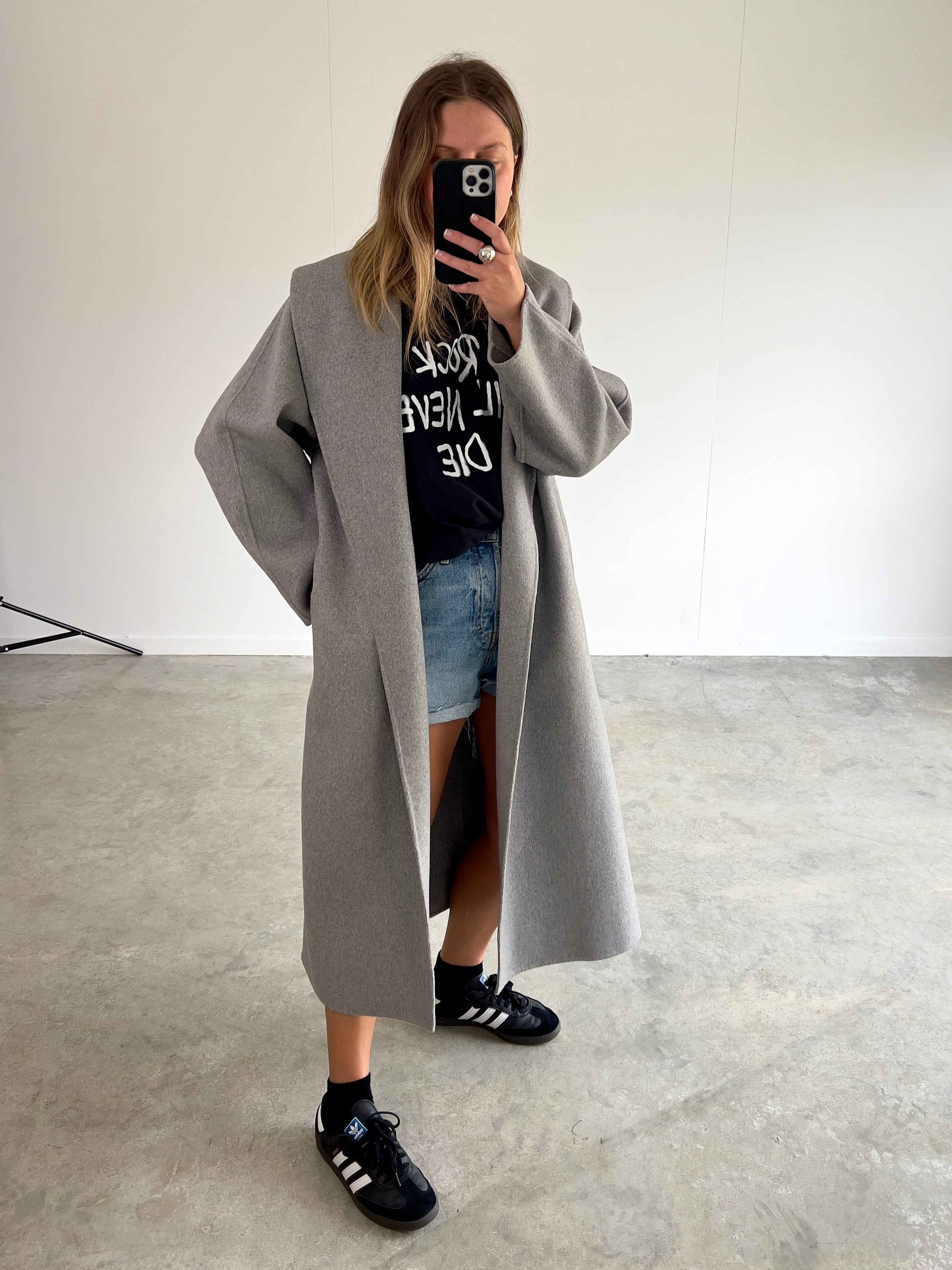 Chloe coat - marle grey