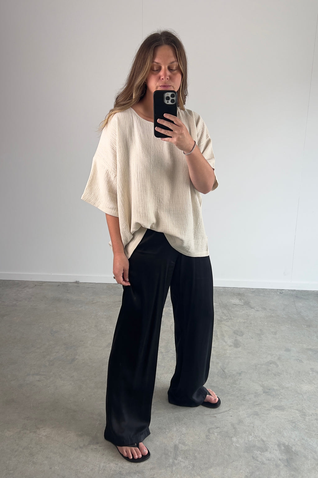 Oversized Tee - Fawn Muslin