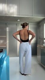 White linen pants