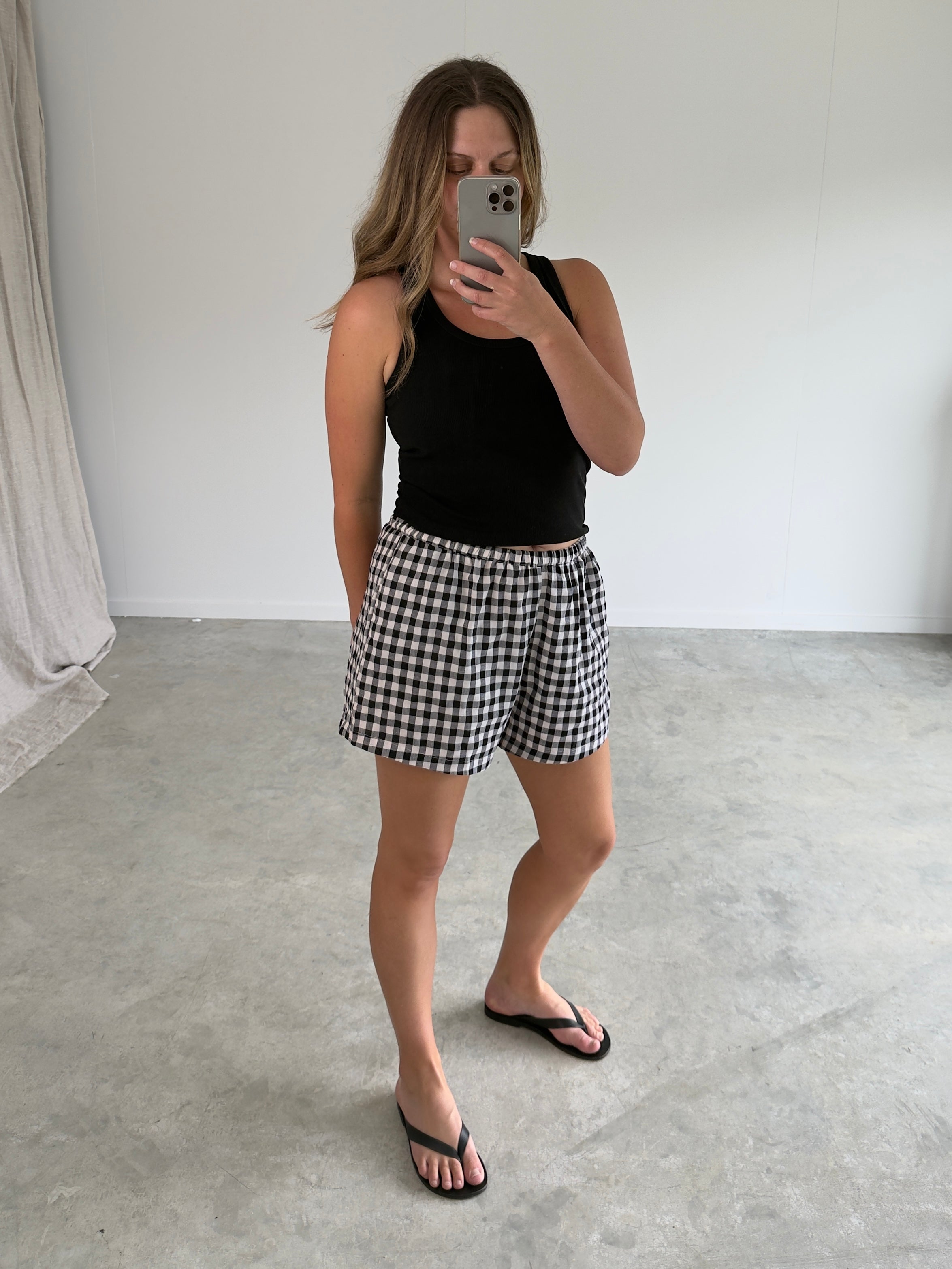 Gingham shorts