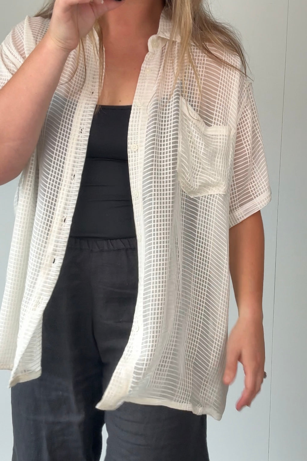 Silk short sleeve shirt