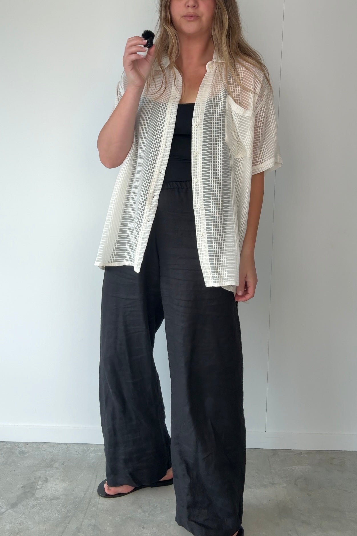 Silk short sleeve shirt