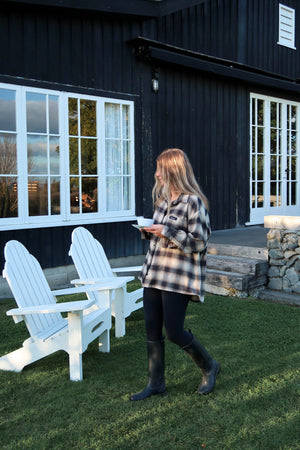 Tan flannel shirt