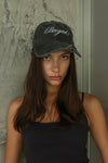 Distressed Cap - washed black