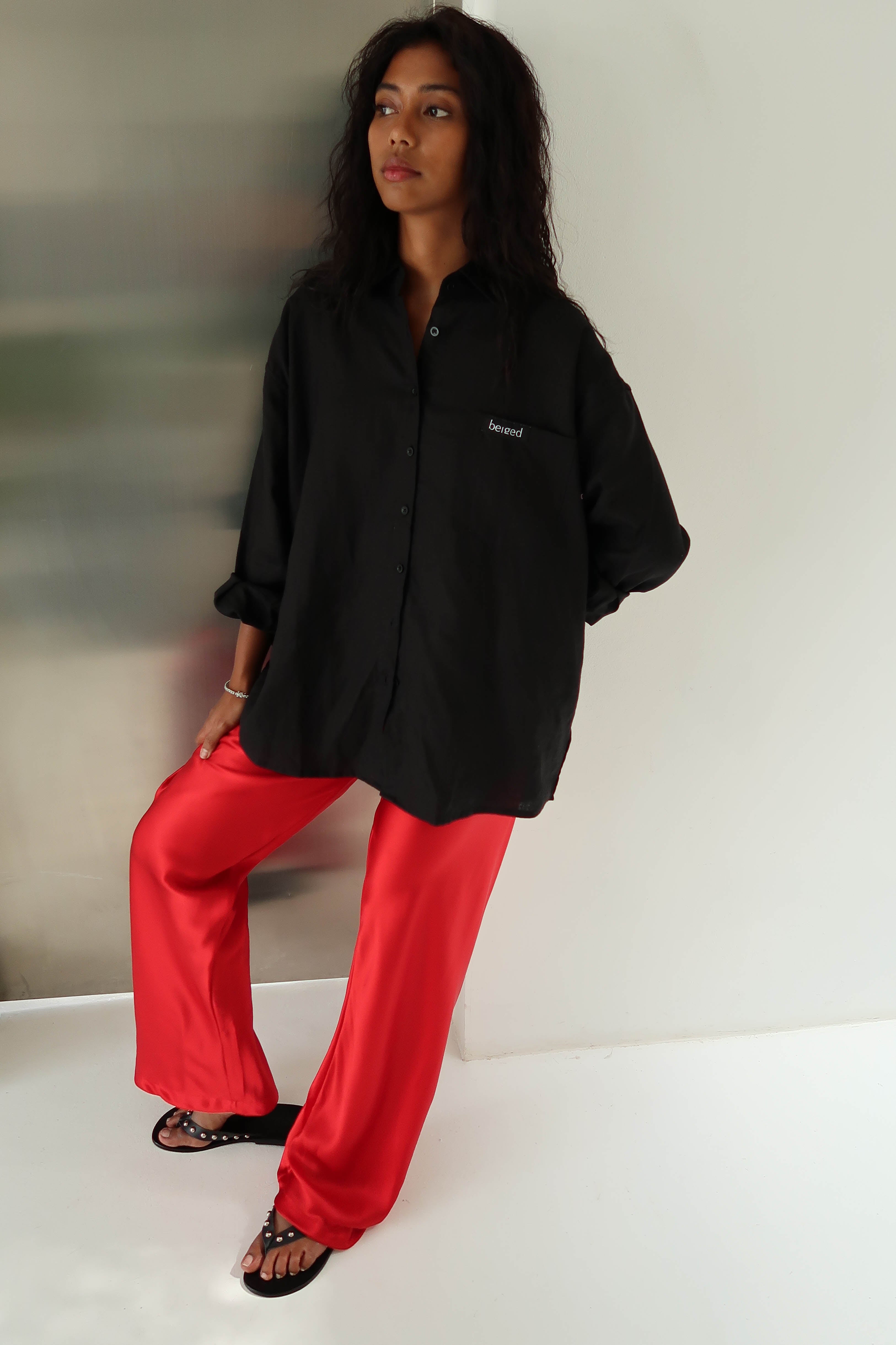 Everyday shirt - black linen