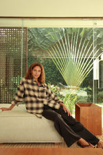 Tan flannel shirt